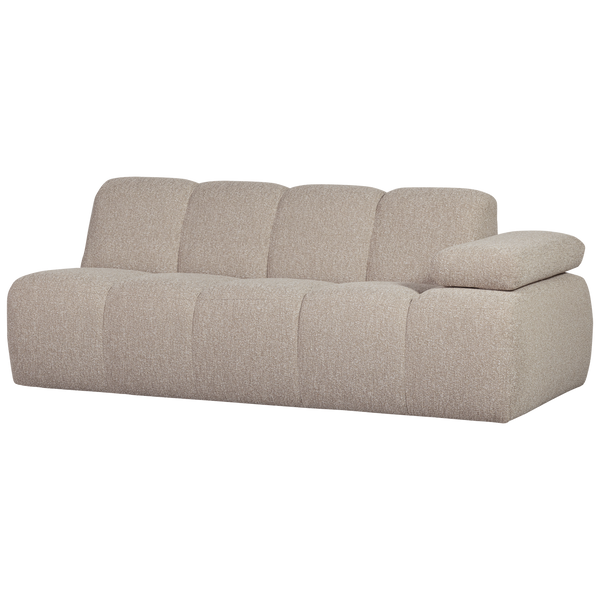 Mojo 2-zits bankelement arm rechts boucle beige melange