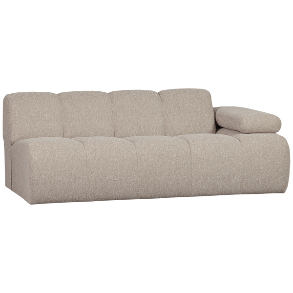 Mojo 2-zits bankelement arm rechts boucle beige melange