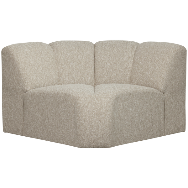 Mojo hoekelement bankelement rond boucle beige melange