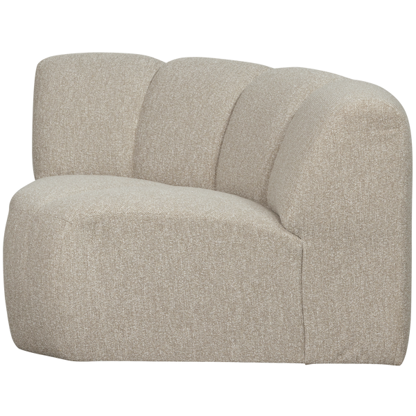 Mojo hoekelement bankelement rond boucle beige melange