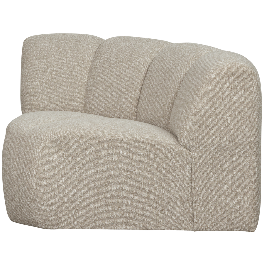 Mojo hoekelement bankelement rond boucle beige melange