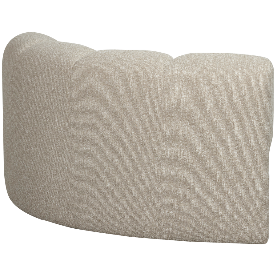 Mojo hoekelement bankelement rond boucle beige melange