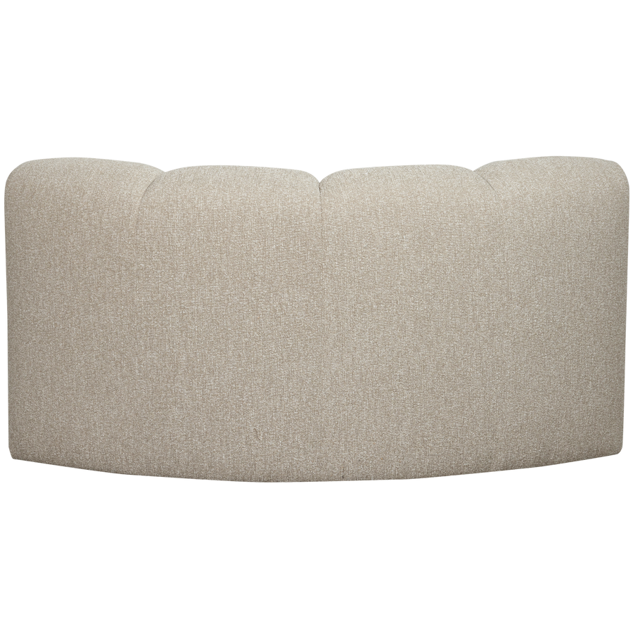 Mojo hoekelement bankelement rond boucle beige melange