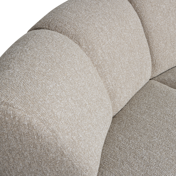 Mojo hoekelement bankelement rond boucle beige melange