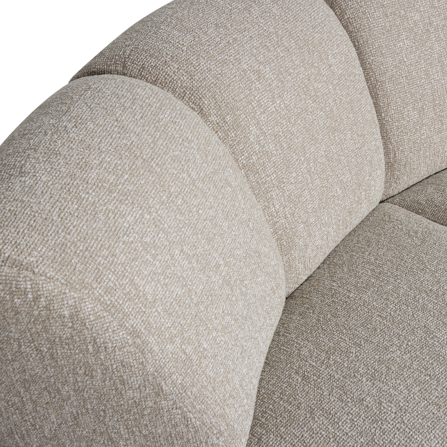 Mojo hoekelement bankelement rond boucle beige melange