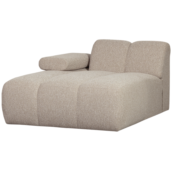 Mojo chaise longue bankelement links boucle beige melange