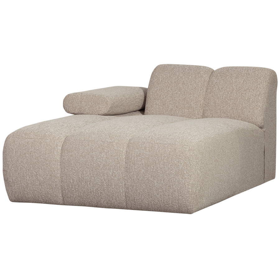 Mojo chaise longue bankelement links boucle beige melange