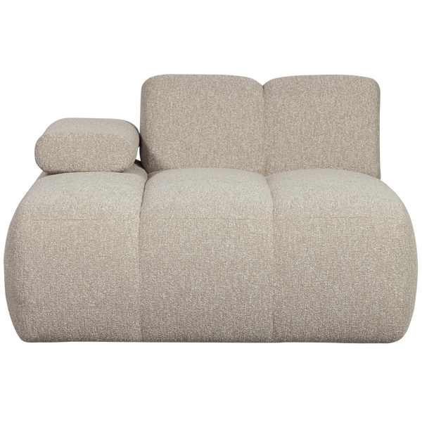 Mojo chaise longue bankelement links boucle beige melange