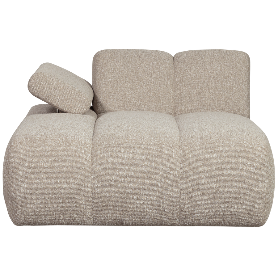 Mojo chaise longue bankelement links boucle beige melange