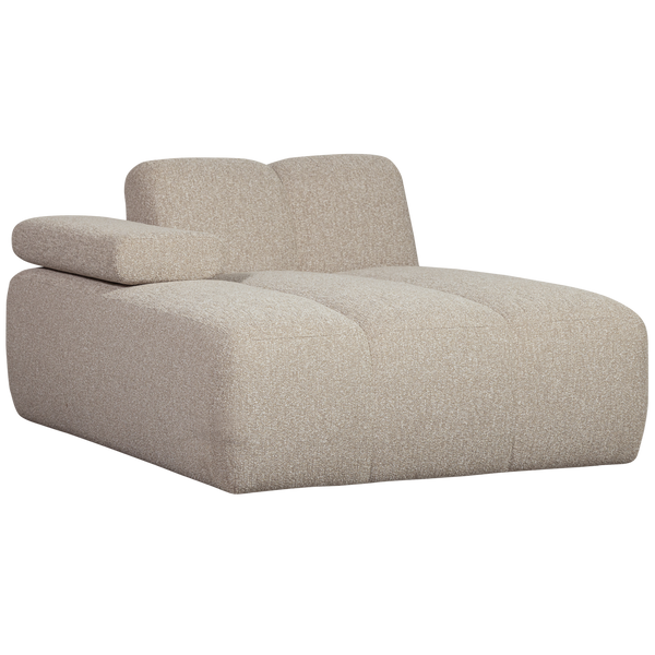 Mojo chaise longue bankelement links boucle beige melange