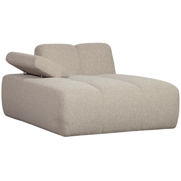 Mojo chaise longue bankelement links boucle beige melange
