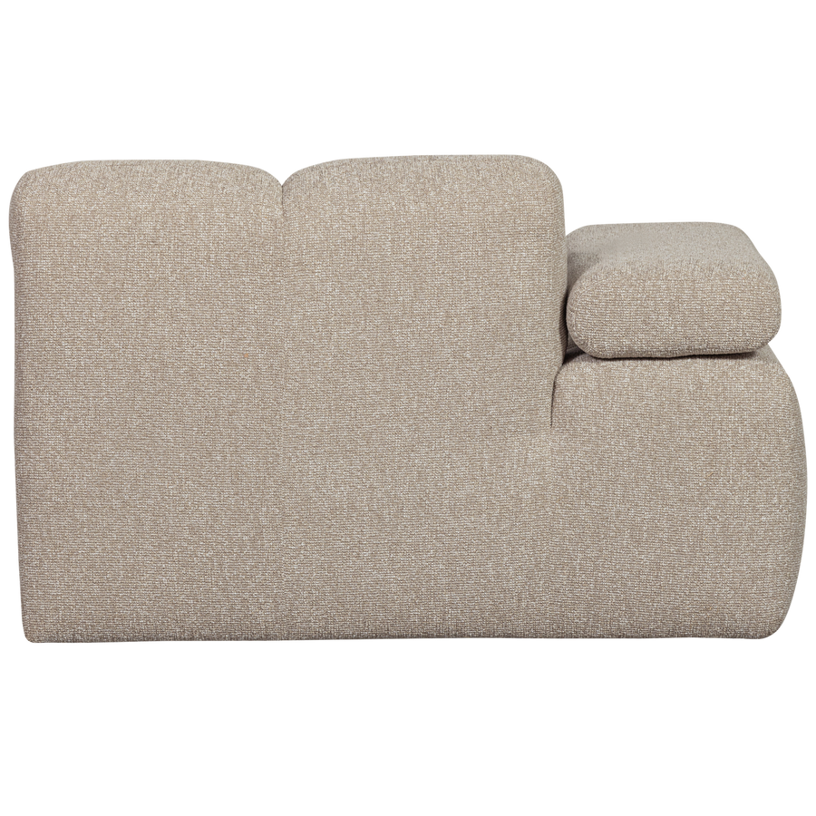 Mojo chaise longue bankelement links boucle beige melange