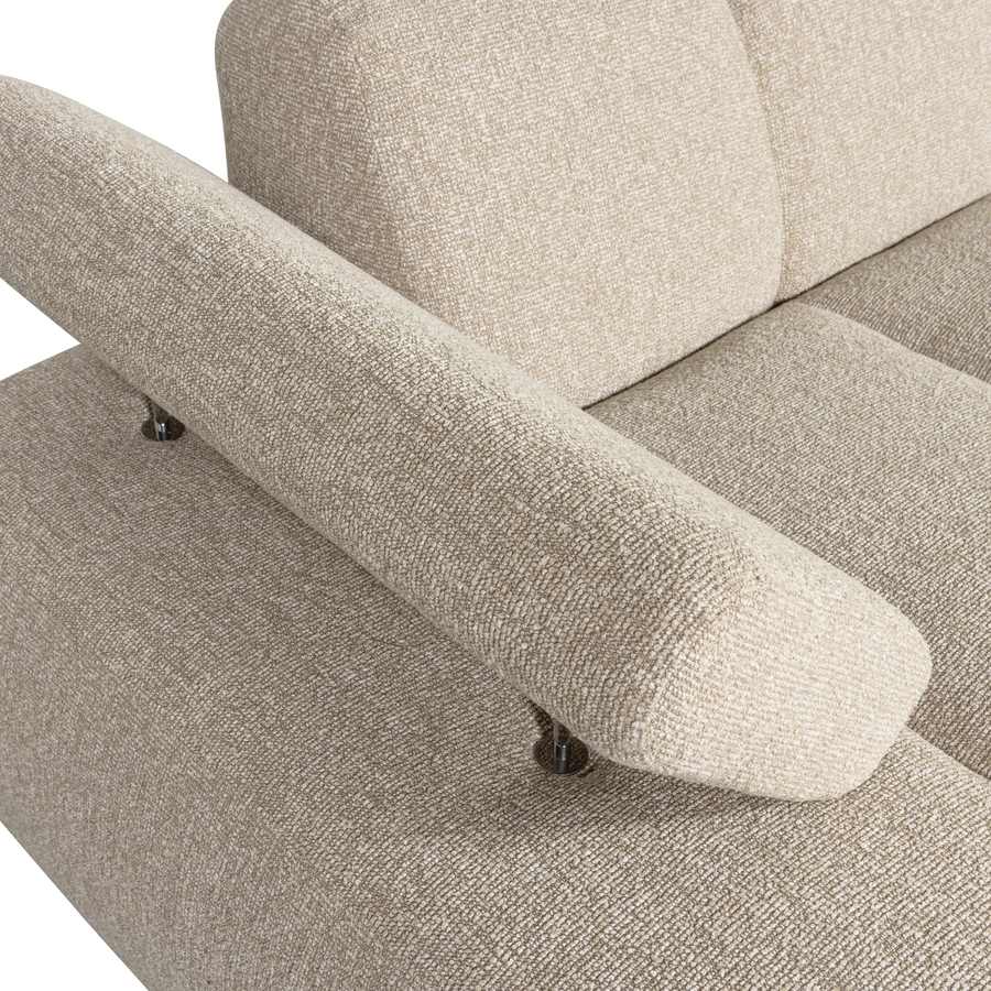 Mojo chaise longue bankelement links boucle beige melange