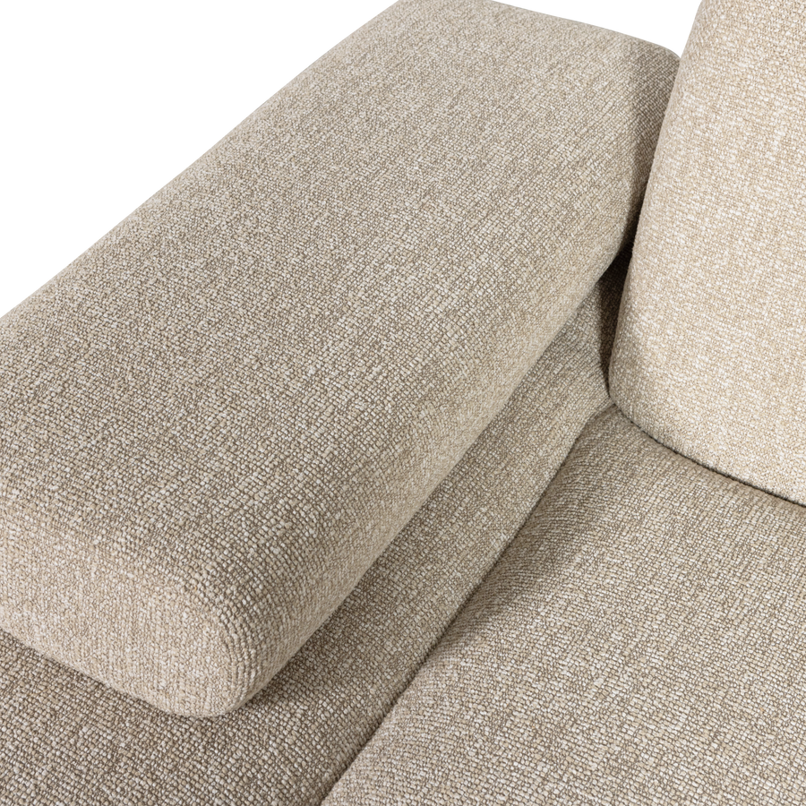 Mojo chaise longue bankelement links boucle beige melange