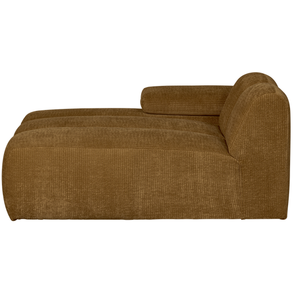 Mojo chaise longue bankelement links ribstof honinggeel