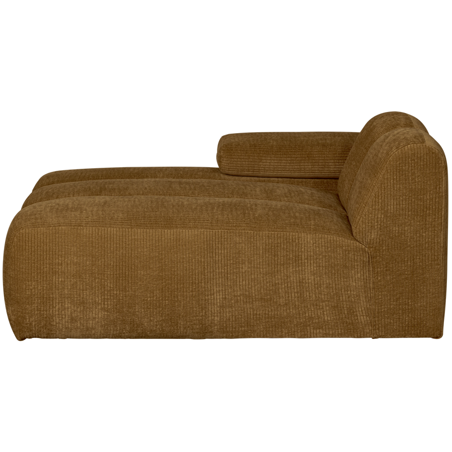 Mojo chaise longue bankelement links ribstof honinggeel