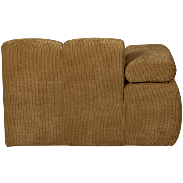 Mojo chaise longue bankelement links ribstof honinggeel