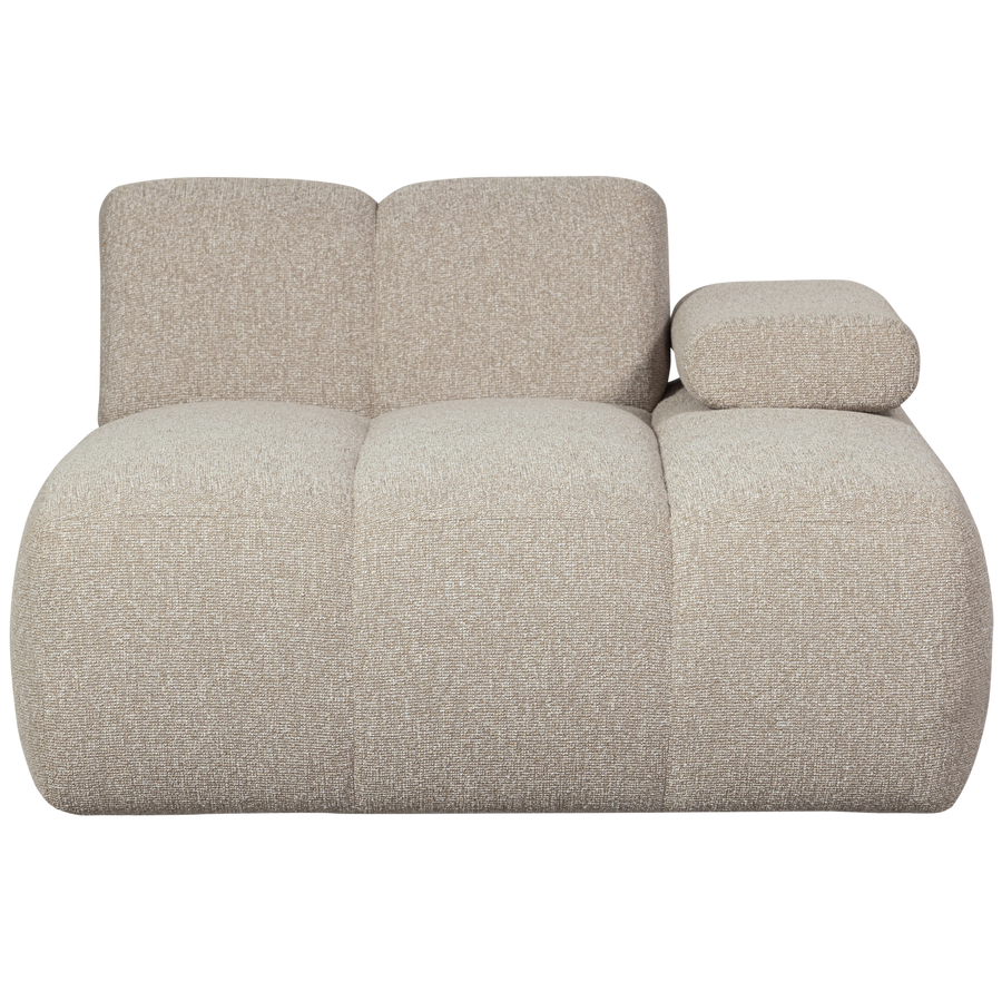 Mojo chaise longue bankelement rechts boucle beige melange