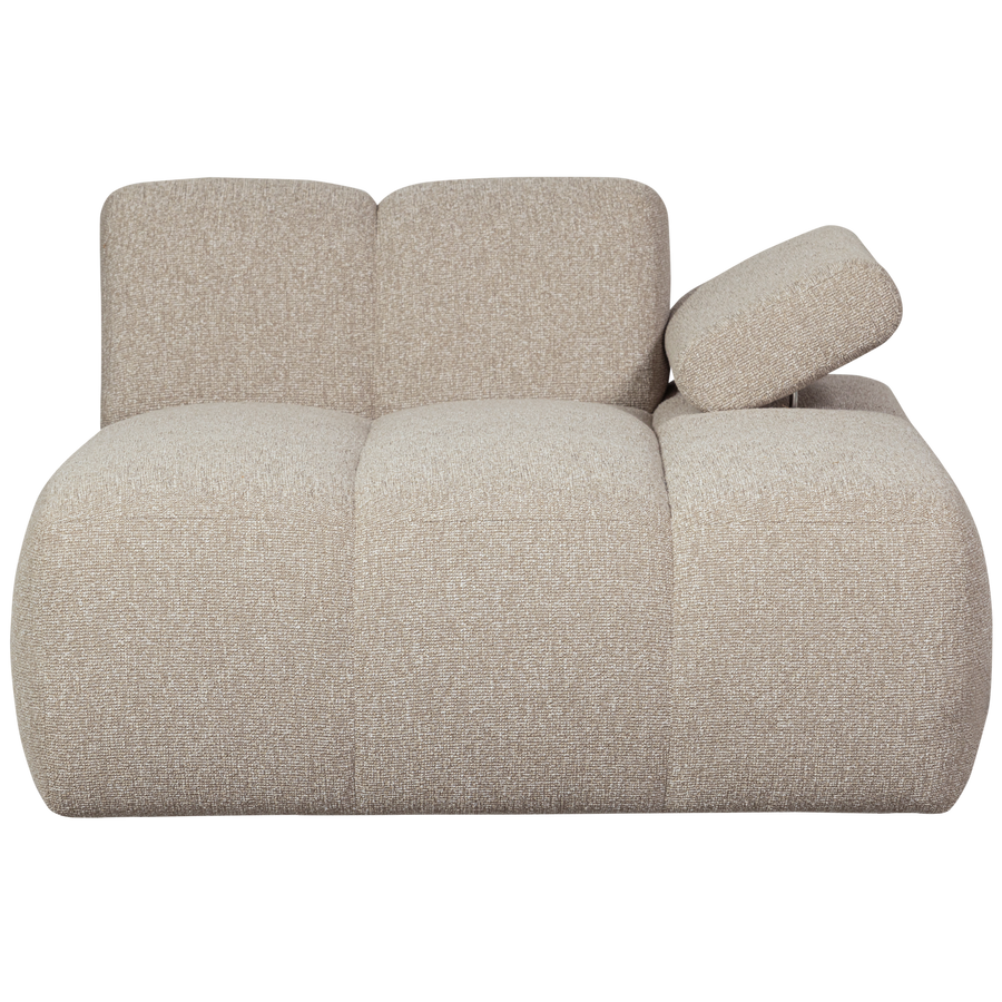 Mojo chaise longue bankelement rechts boucle beige melange