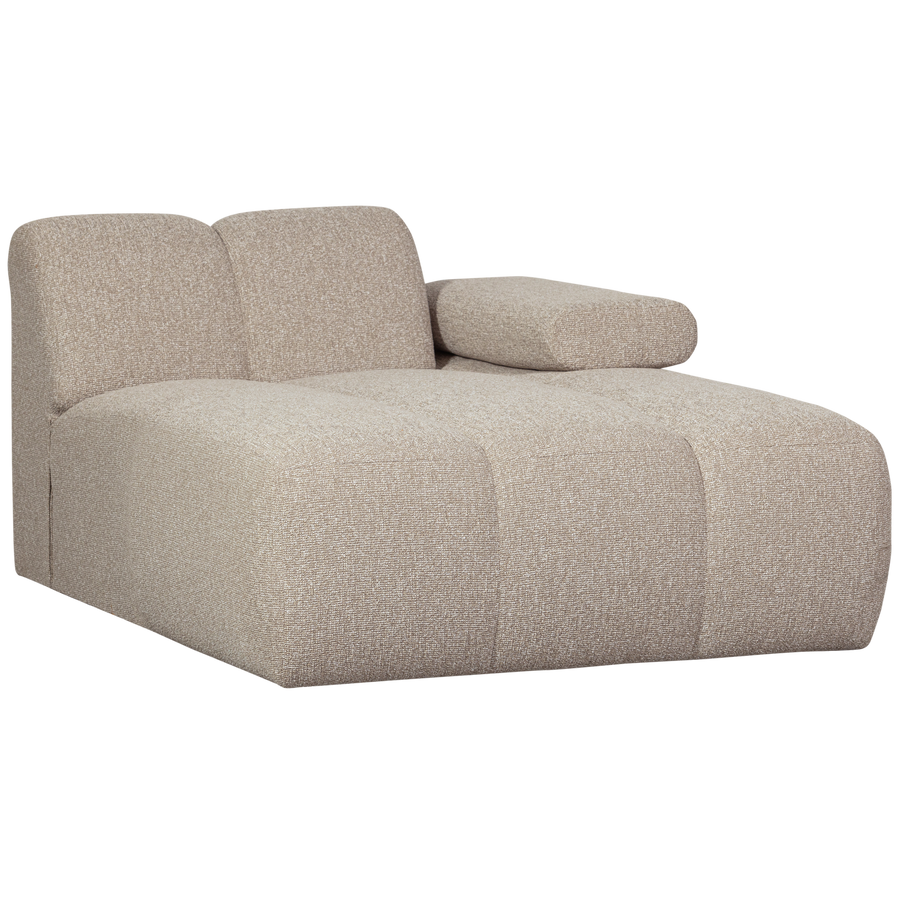 Mojo chaise longue bankelement rechts boucle beige melange