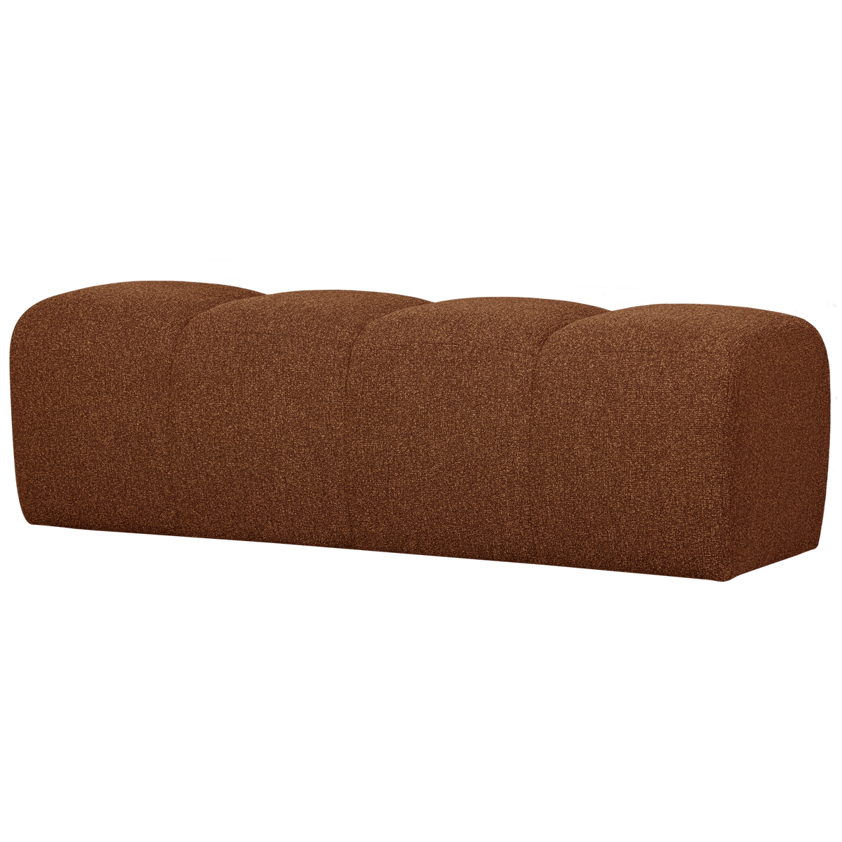 Mojo eetbank 164 cm boucle roestbruin melange