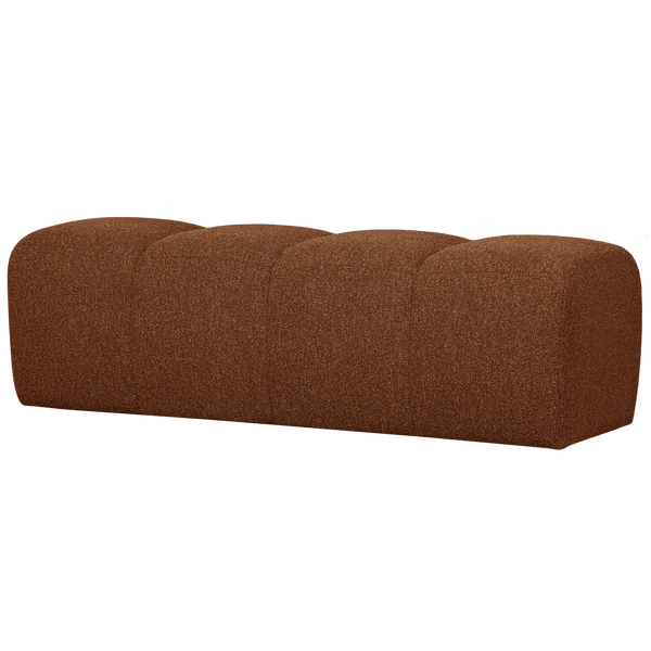 Mojo eetbank 164 cm boucle roestbruin melange