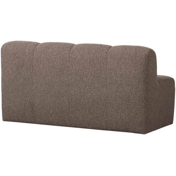 Mojo eetbank 164 cm met rugleuning boucle bruin melange