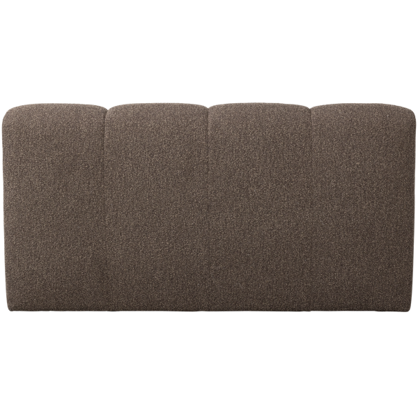 Mojo eetbank 164 cm met rugleuning boucle bruin melange