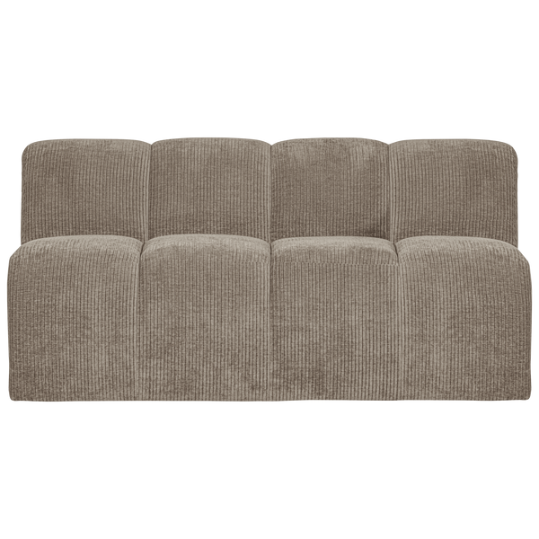 Mojo eetbank 164 cm met rugleuning ribstof donkerzand