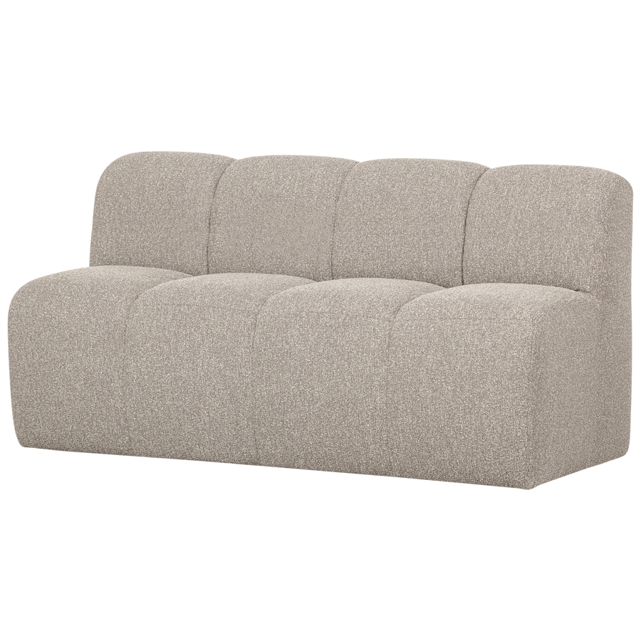 Mojo eetbank 164 cm met rugleuning boucle beige melange