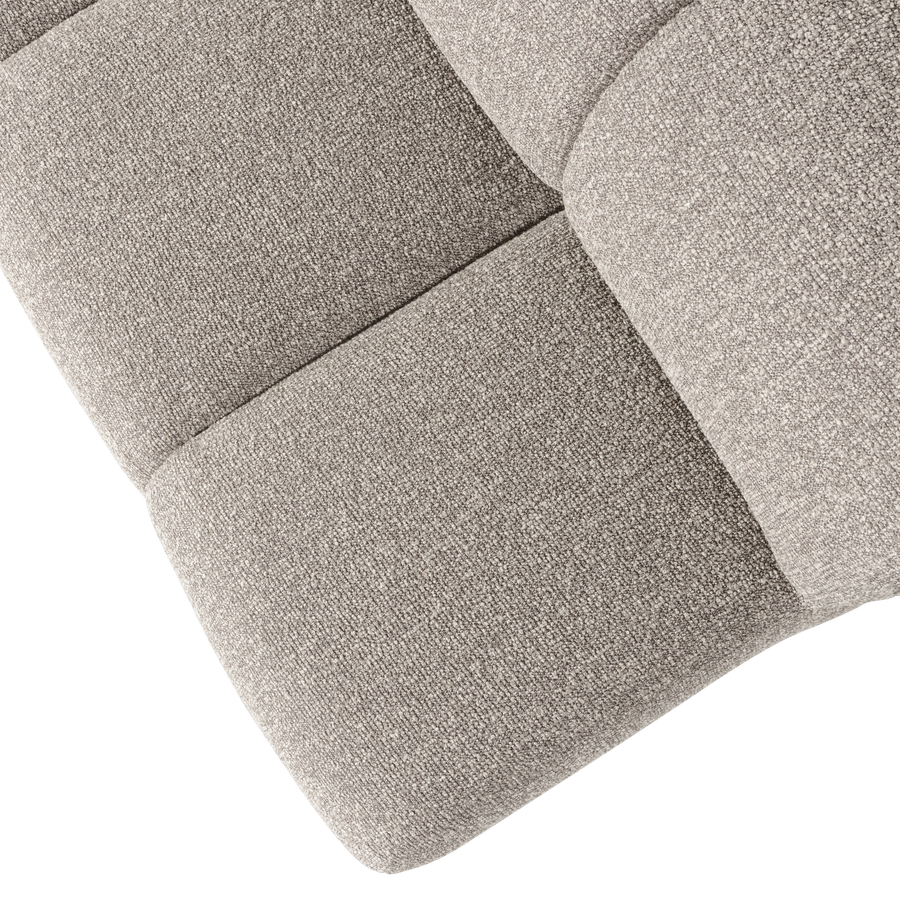 Mojo eetbank 164 cm met rugleuning boucle beige melange