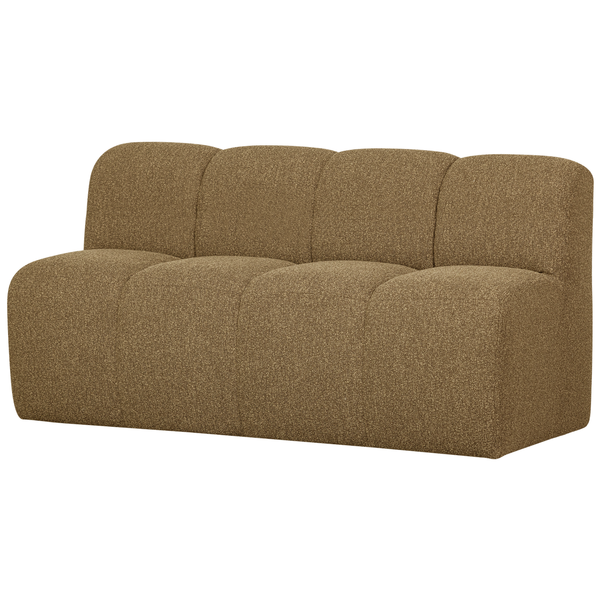 Mojo eetbank 164 cm rugleuning boucle geel/bruin melange