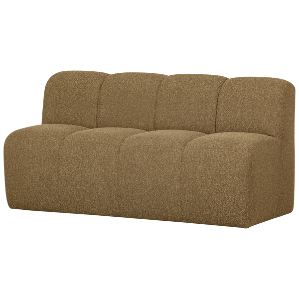 Mojo eetbank 164 cm rugleuning boucle geel/bruin melange