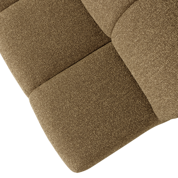 Mojo eetbank 164 cm rugleuning boucle geel/bruin melange