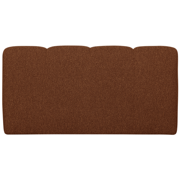 Mojo eetbank 164 cm met rugleuning boucle roestbruin melange
