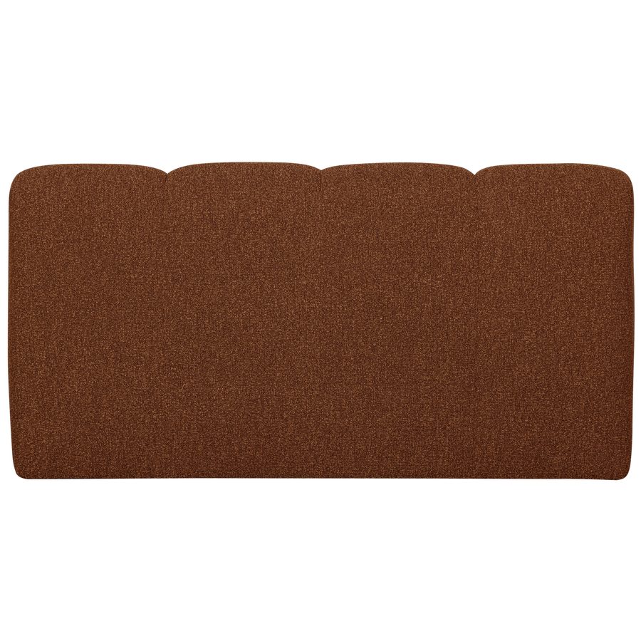Mojo eetbank 164 cm met rugleuning boucle roestbruin melange