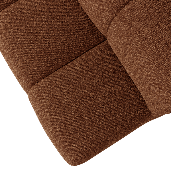 Mojo eetbank 164 cm met rugleuning boucle roestbruin melange