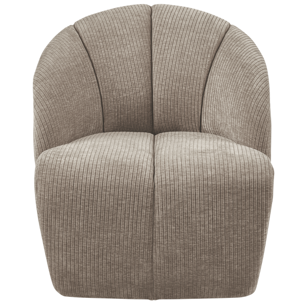 Mojo draaifauteuil ribstof donkerzand