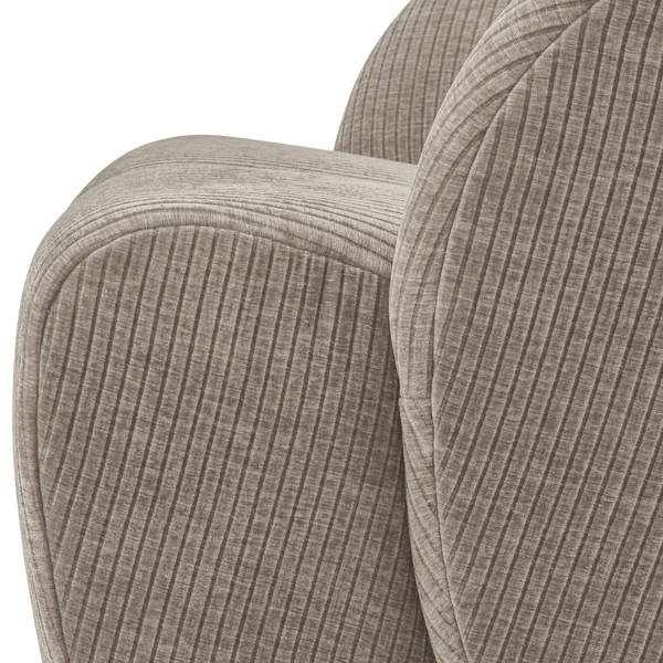 Mojo draaifauteuil ribstof donkerzand