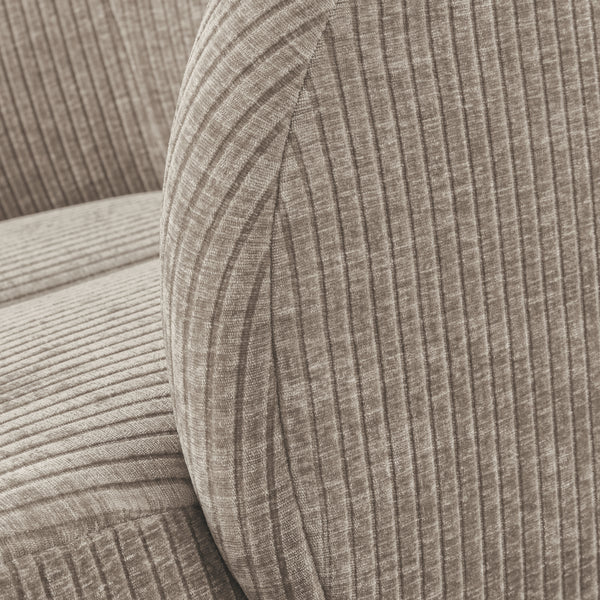 Mojo draaifauteuil ribstof donkerzand