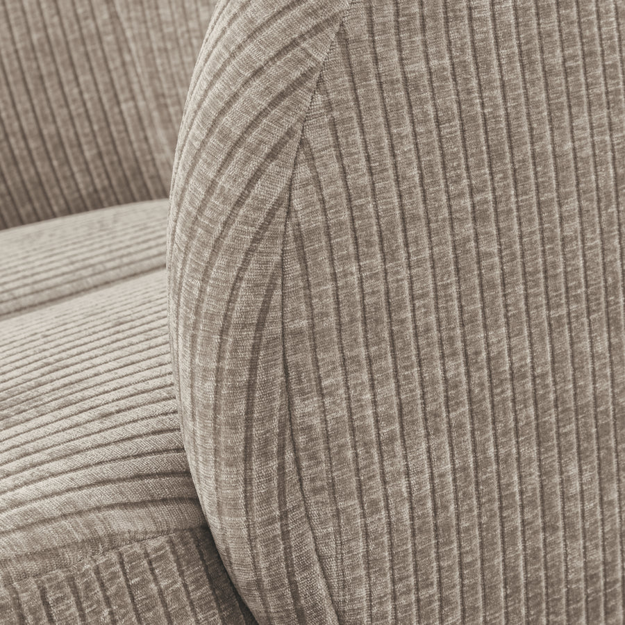 Mojo draaifauteuil ribstof donkerzand