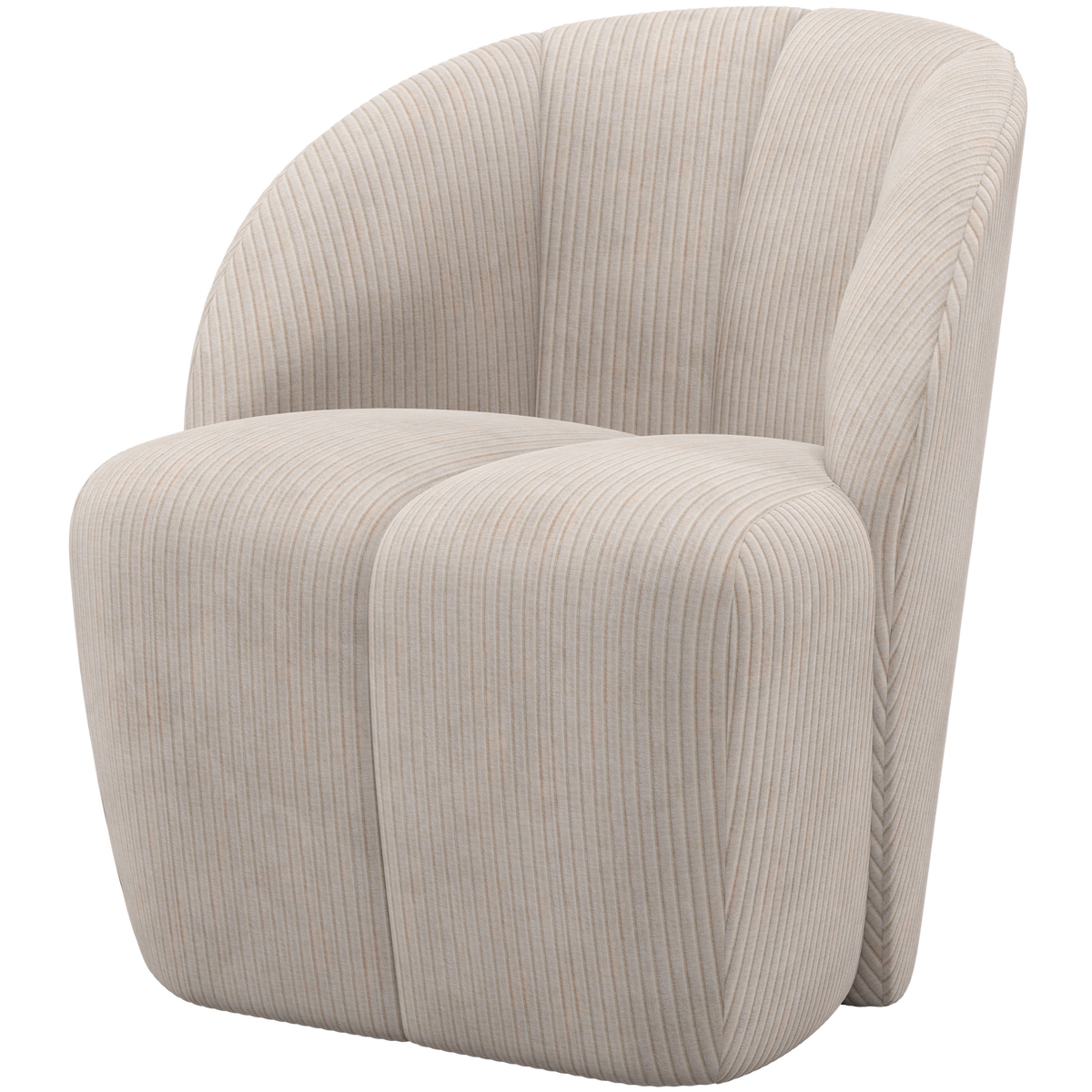 Mojo draaifauteuil ribstof ecru