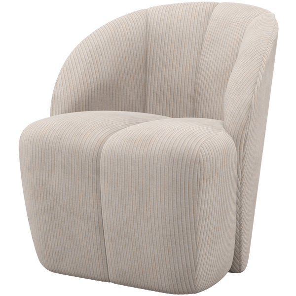 Mojo draaifauteuil ribstof ecru