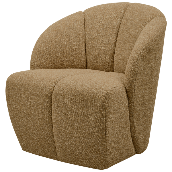 Mojo draaifauteuil boucle geel/bruin melange