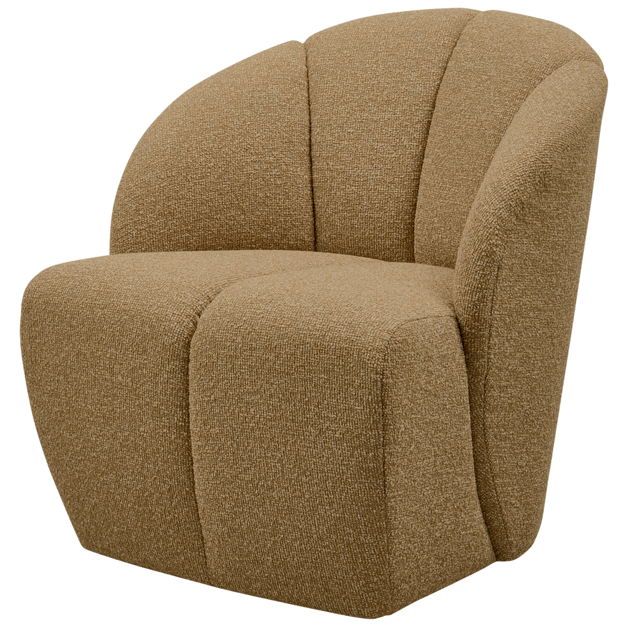 Mojo draaifauteuil boucle geel/bruin melange