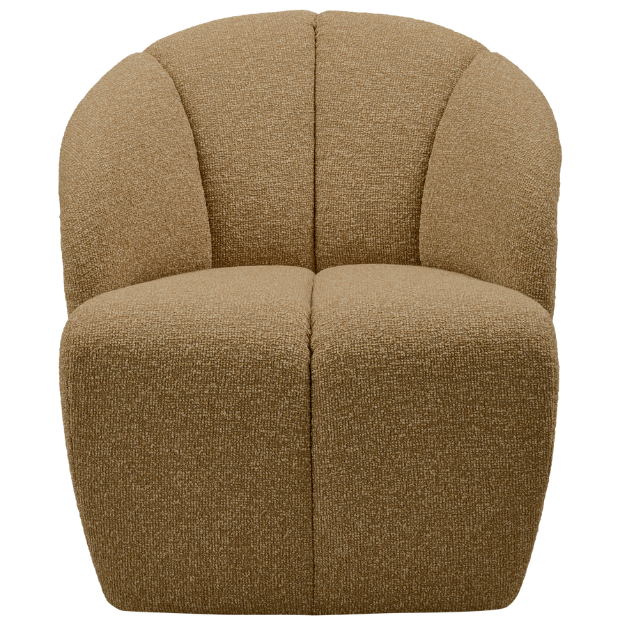 Mojo draaifauteuil boucle geel/bruin melange