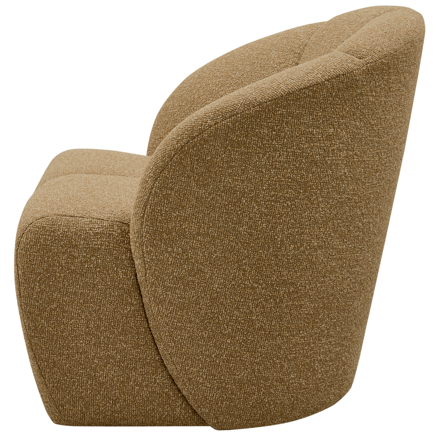 Mojo draaifauteuil boucle geel/bruin melange