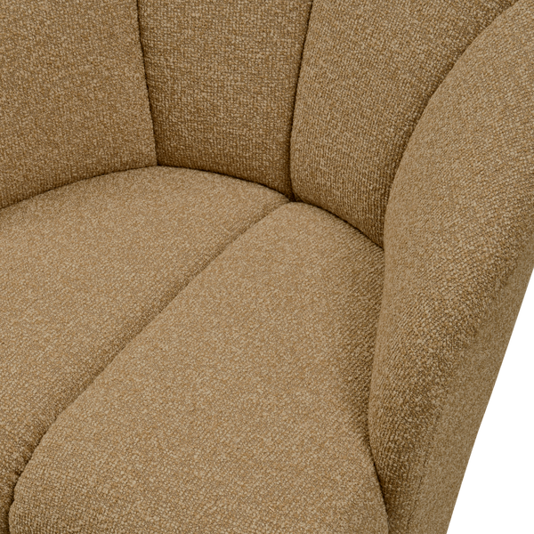 Mojo draaifauteuil boucle geel/bruin melange