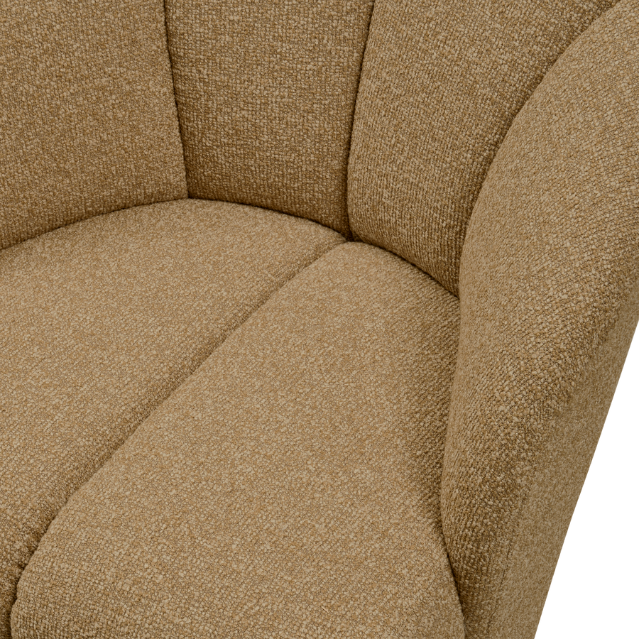 Mojo draaifauteuil boucle geel/bruin melange