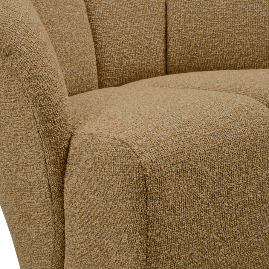 Mojo draaifauteuil boucle geel/bruin melange